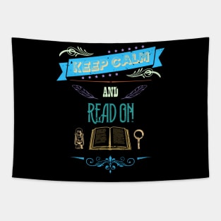 Keep Calm and Read On Retro Vintage RC02 Tapestry