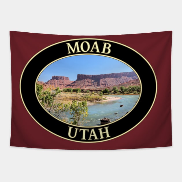 Colorado River in Moab, Utah Tapestry by GentleSeas