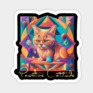 Pawsitive Catitude Magnet