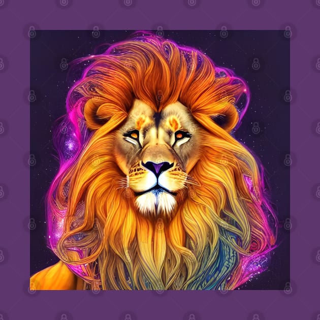 Cosmic Lion by LyndiiLoubie