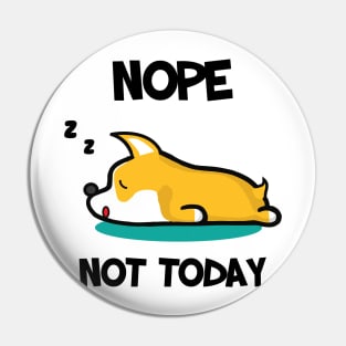 Welsh Corgi Sleeping Lazy Day Dog Lovers Pin