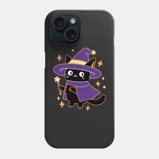 Witch Cat,Black Cat Art Phone Case