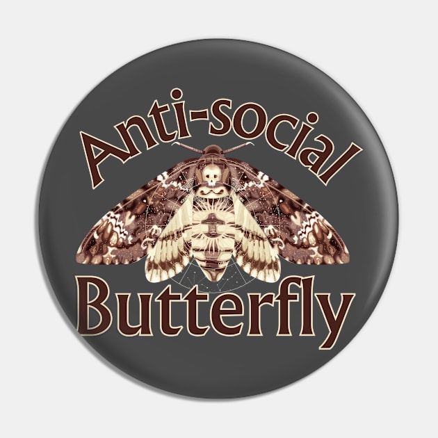 Anti-social Butterly Pin by capesandrollerskates 