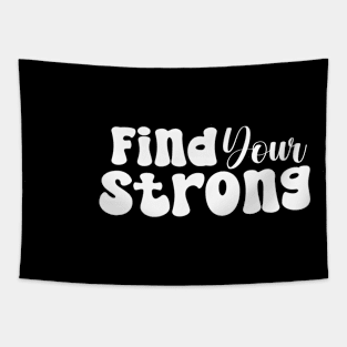 Find Your Strong Gym Work Out Inspirational Women Tapestry