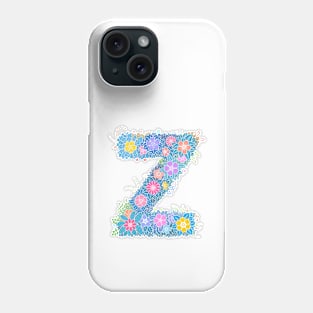 "Z" Floral Letter Monogram Phone Case