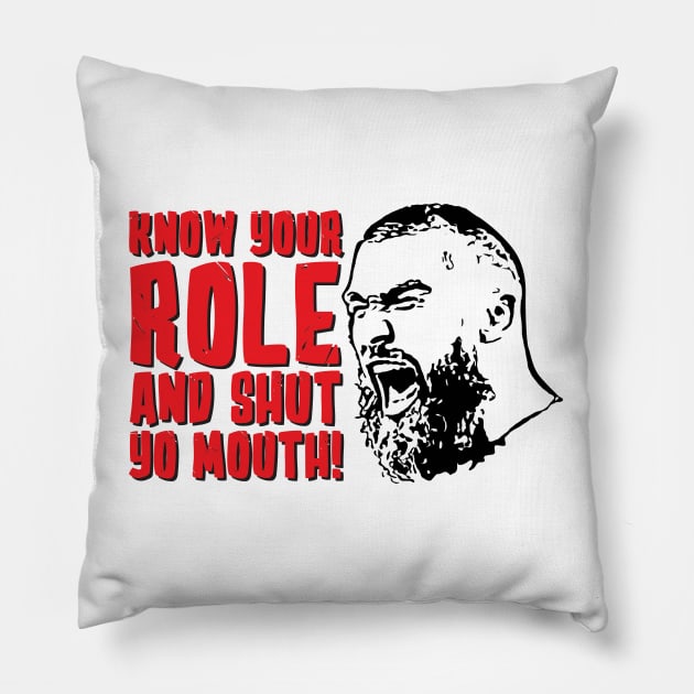 KC Chiefs Travis Kelce - Know Your Role Pillow by fineaswine