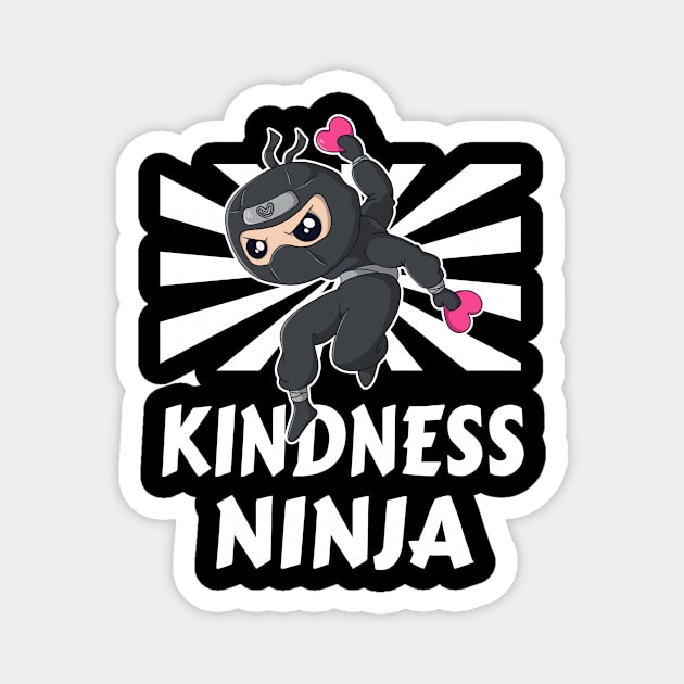 Kindness Ninja Anti Bullying Funny Kids Magnet by Foxxy Merch