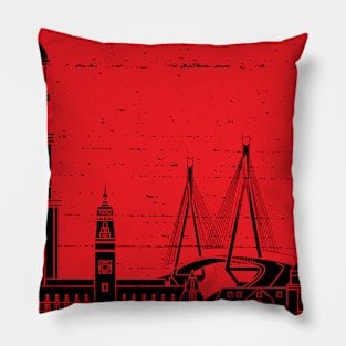 Germany Hamburg City Design Pillow