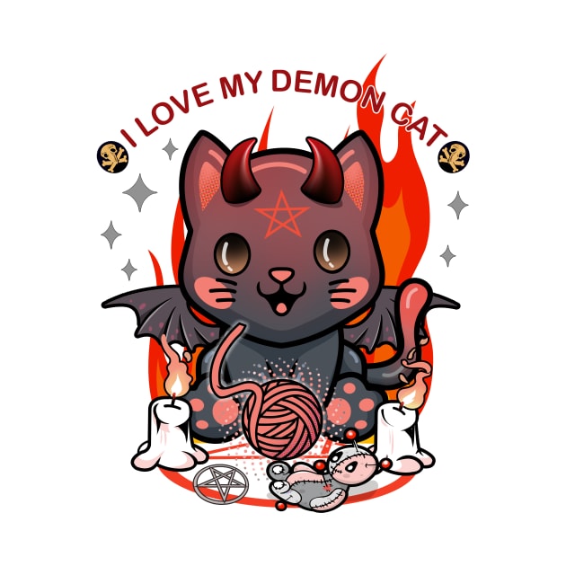 I love My Demon Cat by PalmGallery