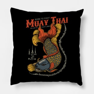 Classic Muay Thai Fish Tattoo Pillow