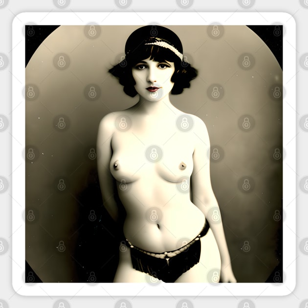 Nude vintage girl Sticker by Thubakabra