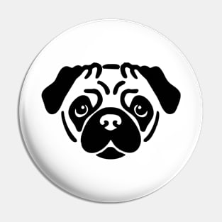 Pug face Pin