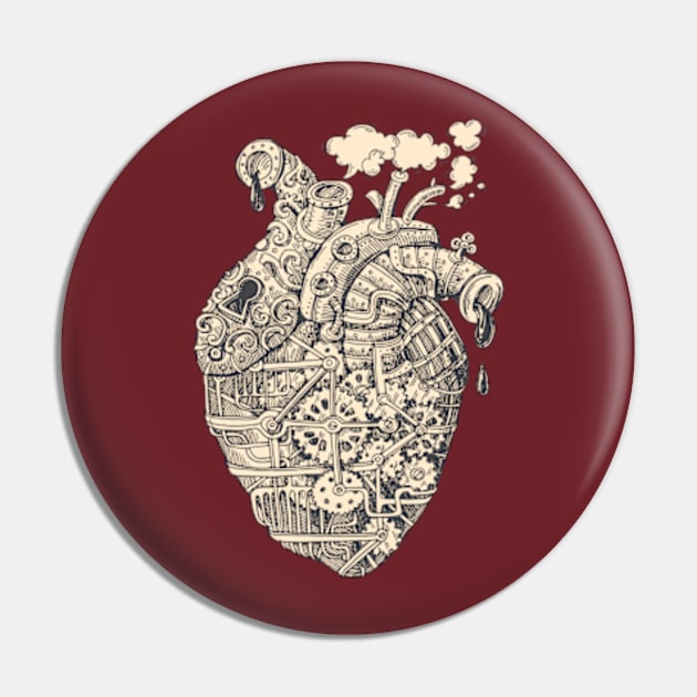 Steampunk Heart Pin by LouMax