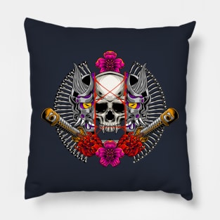 Japanese Oni Skull 4.2 Pillow