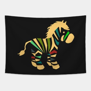 Multicolored zebra Tapestry