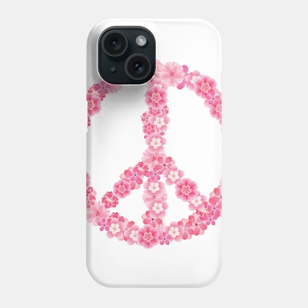 Peace flowers Phone Case by Michelle Brescini Designs