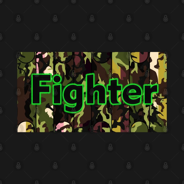 Pattern of camouflage with Fighter letter by Senthilkumar Velusamy