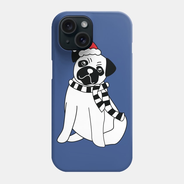 Christmas Pug Phone Case by holidaystore