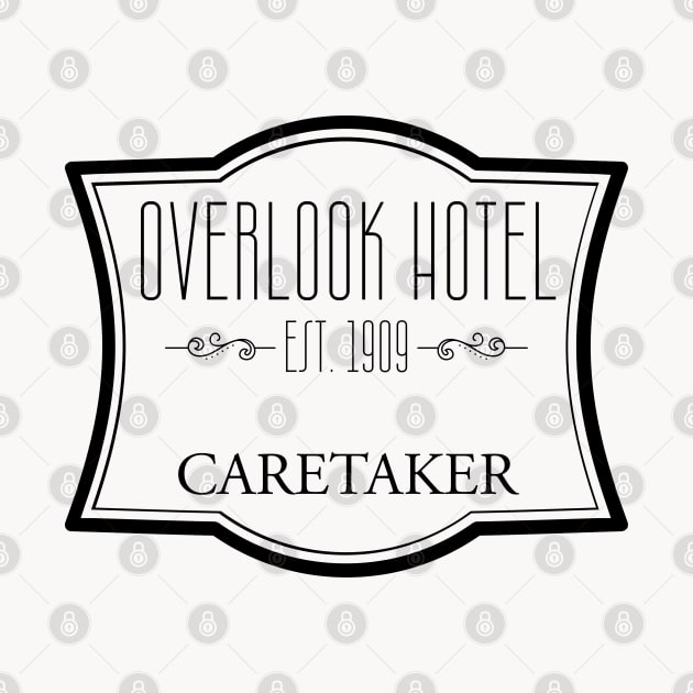 Overlook Hotel Caretaker, black print by Karma Chameleon