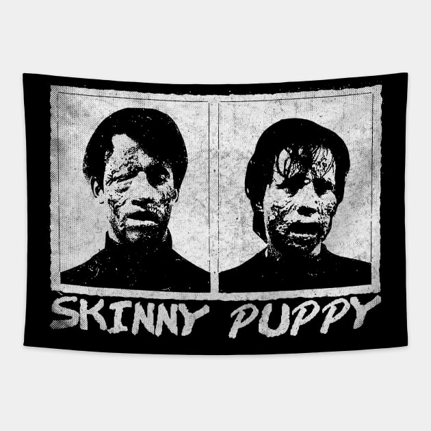 Skinny Puppy / Vintage Look Fan Art Tribute Design Tapestry by DankFutura