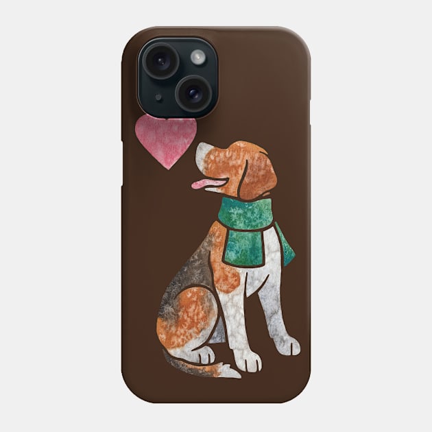 Foxhound watercolour Phone Case by animalartbyjess