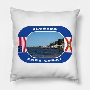 Florida, Cape Coral City, USA Pillow