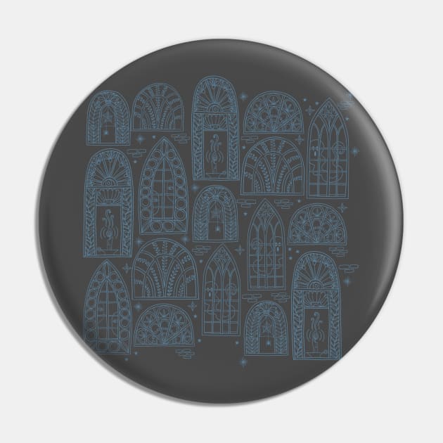 Spooky Architectural Windows Pin by Rebelform