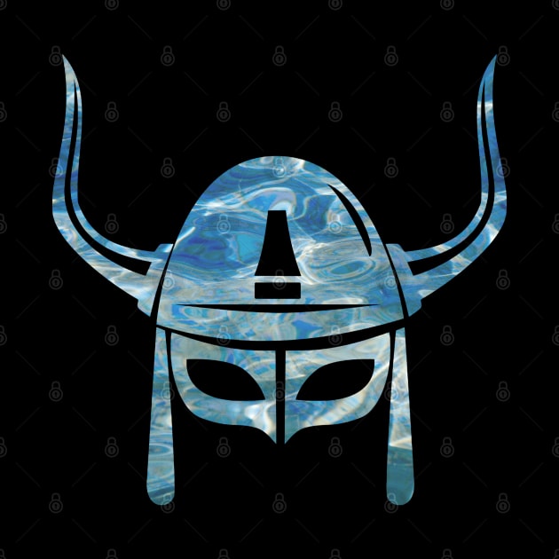 Blue Tie Dye Samurai Ninja Warrior Helmet by DesignsbyZazz