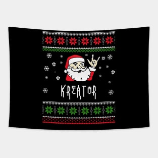 kreator santa metal Tapestry