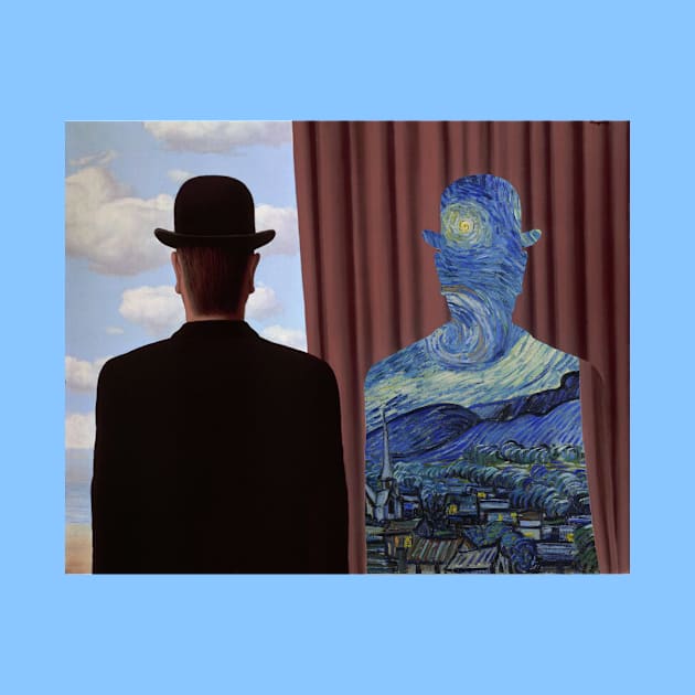 Magritte - Decalcomania / Van Gogh - Starry Night by Paskwaleeno