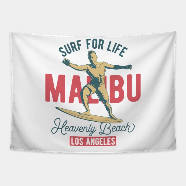 Surf for life Tapestry by Design by Nara