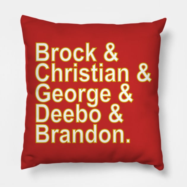 49ers offensive weapons Pillow by Retro Sports