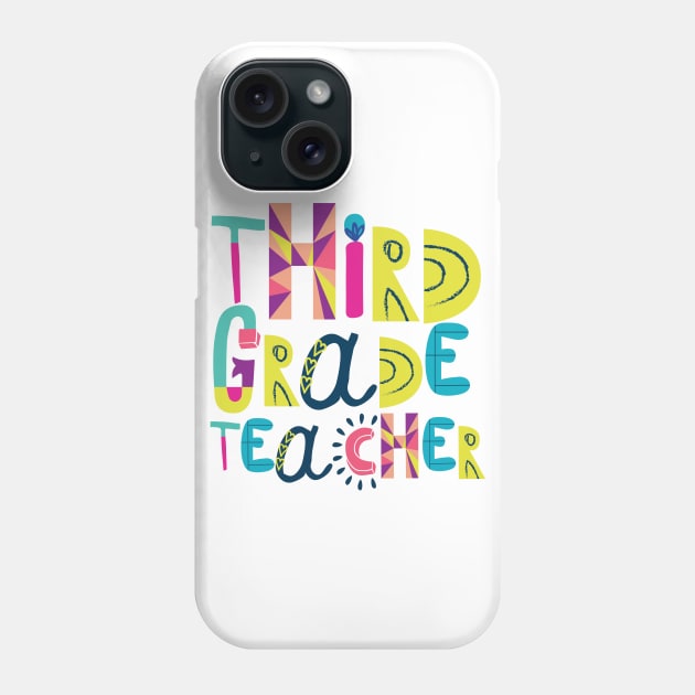 Cute 3rd Grade Teacher Gift Idea Back to School Phone Case by BetterManufaktur