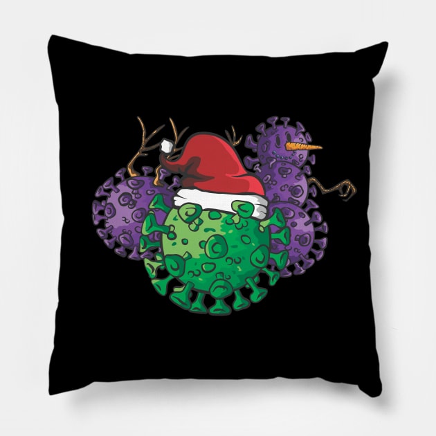 COVID CHRISTMAS Pillow by Bombastik