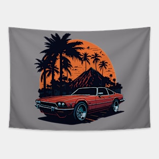 Jaguar XJS Vintage Car Art Tapestry