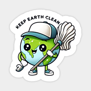 Keep Earth Clean, EARTH DAY design Magnet