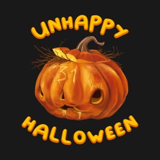 Unhappy Halloween Dead Pumpkin T-Shirt