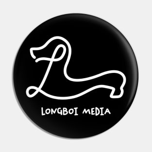 Longboi Media Logo (white) Pin