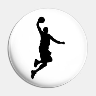 Basketball player in the jump. Pin