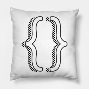 Curly Brackets Pillow