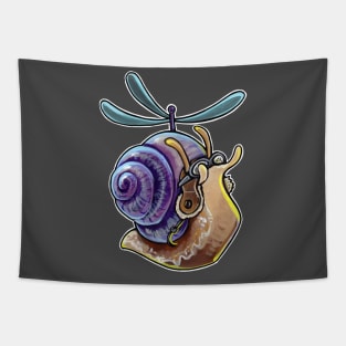 Flying snail Tapestry