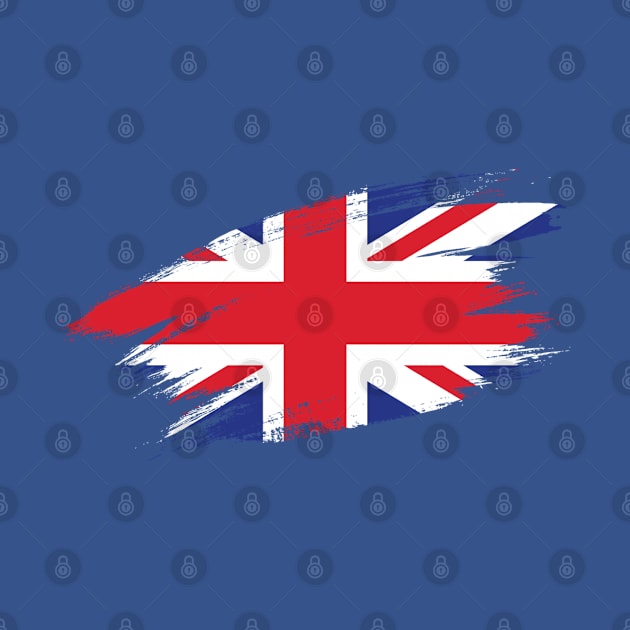 flag of UK by gold package