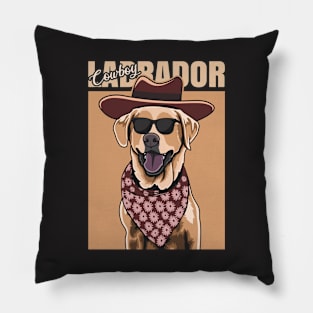 Yellow Cowboy Labrador Pillow