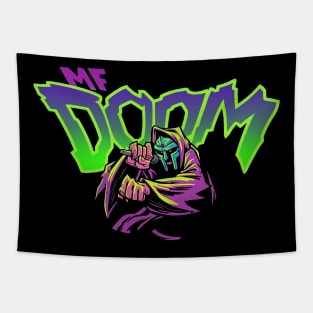 mf doom magenta green Tapestry