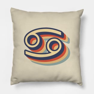 Cancer Zodiac Sign Retro '70s Pillow