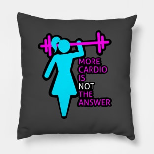 cardio funny, fitness girl, gym girl, fitness, weightlifting girl Pillow