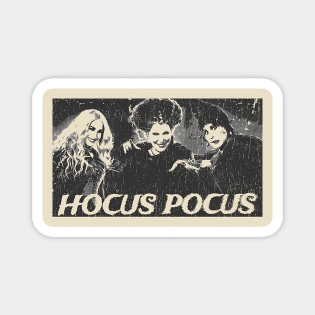 hocus pocus - retro vintage halloween Magnet by Crocodile Store