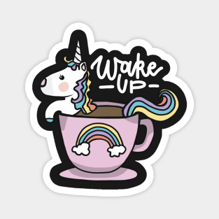 Wake up unicorn Magnet