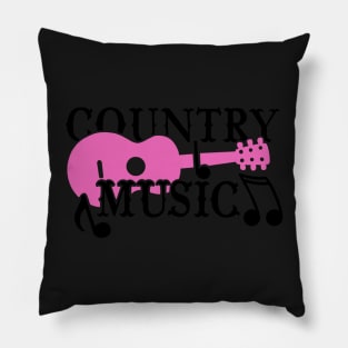 Country Music (pink) Pillow