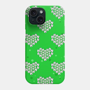 Football / Soccer - Balls In Heart Shape Pattern Phone Case